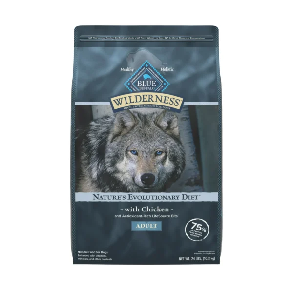 Blue Buffalo Wilderness Natural High Protein Adult Dog Dry Food Chicken Recipe 24 lb 2b8fc994 6160 4f5d 9277 7bf27b73bff8.069684c15ea959f9e36a0f9f043dbf10