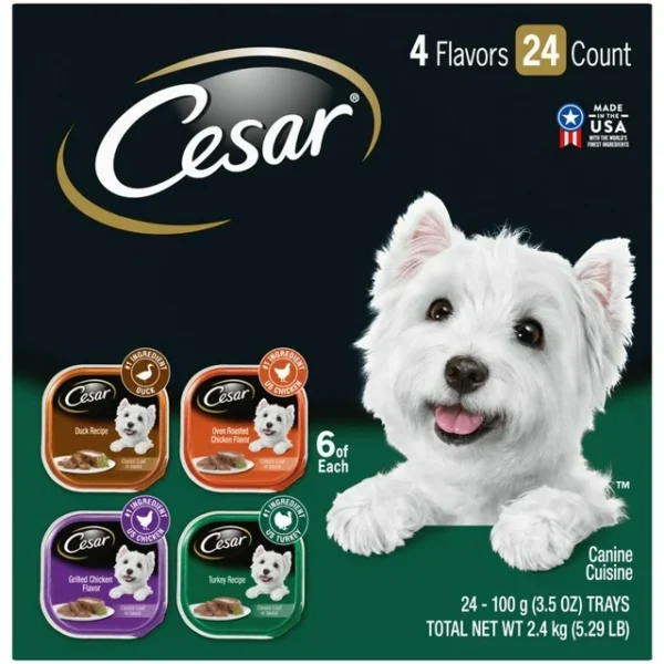 Cesar Classic Loaf in Sauce Adult Wet Dog Food Variety Pack Duck Grilled Chicken Roasted Chicken Turkey 84 66 oz 24219e18 bb08 4aef b2be c5abd8f6bc2c.0dc262494ce94fede07b6cda812e1d8c