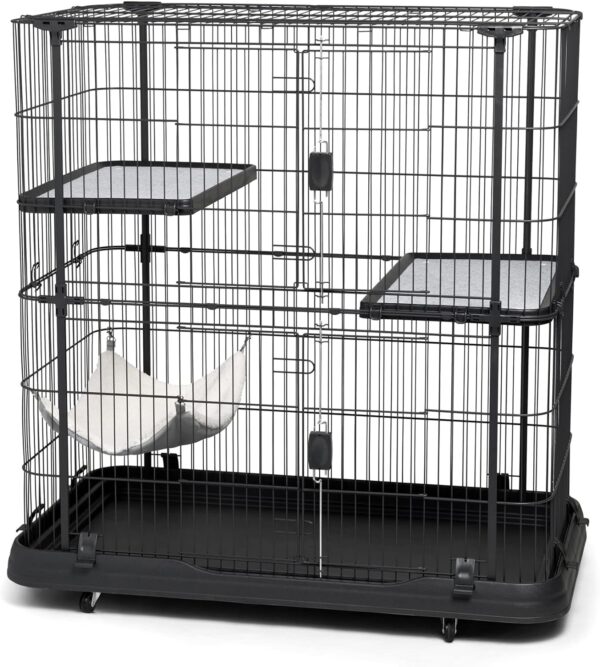 Deluxe Cat Home With 3 Levels Black 39 LBS 5fc61fae 6a16 4cf0 8ffc e8a284364035.01ef458d3fc312b7bb1eedf3d2f4e7db