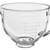 KitchenAid 5 Quart Tilt Head Glass Bowl with Measurement Markings Clear KSM5NLGB 76978024 a042 4c90 bdb7 deadecde9665.481e5f73b1d02283b2860ac175592a97