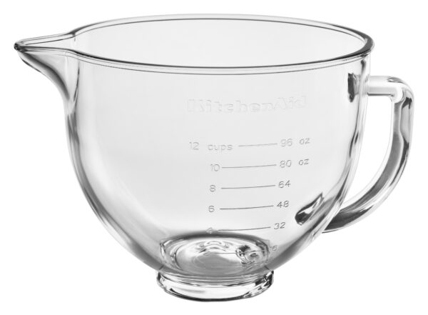 KitchenAid 5 Quart Tilt Head Glass Bowl with Measurement Markings Clear KSM5NLGB 76978024 a042 4c90 bdb7 deadecde9665.481e5f73b1d02283b2860ac175592a97 scaled