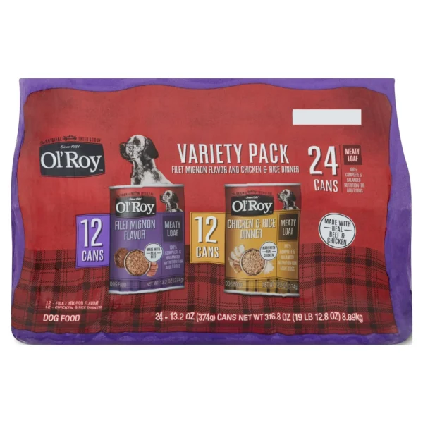 Ol Roy Filet Mignon Flavor and Chicken Rice Dinner Meaty Loaf Wet Dog Food Variety Pack for Dogs 13 2 oz Cans 24 pack de2052b0 428d 4584 b978 f2b75c85eb02.33a1b3d62b5849e7afdf601f0d5fe871