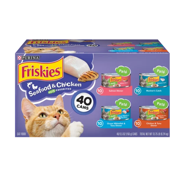 Purina Friskies Pate Wet Cat Food Soft Seafood Chicken Variety Pack 5 5 oz Cans 40 Pack a0464513 89d8 48e9 b649 2bc213a7a9bf 2.9fed40f2874f5d3bc3a9e014a2499dd4