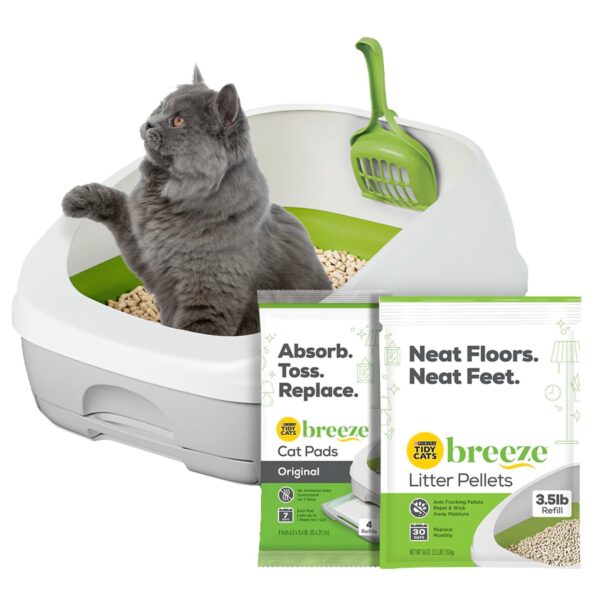 Purina Tidy Cats Breeze Starter Kit Cat Litter Box Made Easy Kitty Litter Box Pellets Scoop Pads 8e987100 5175 4c64 9d9a 66e114fd7825.b2bb2fc072409d1dd4b2a28563a2f139