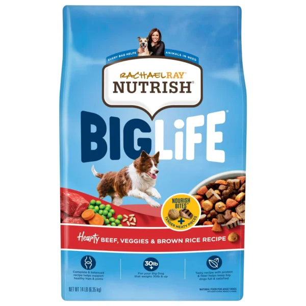 Rachael Ray Nutrish Big Life Hearty Beef Veggies Brown Rice Recipe Dry Dog Food 14 lb Bag 3ac0e6b2 a2ec 4b6a 9f52 5ca7277b0908.40550b3383f88357b8b7780a05276bde