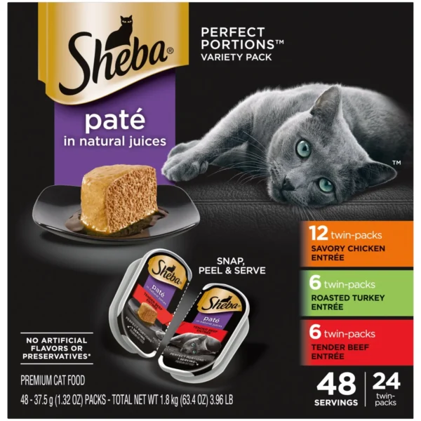 Sheba Perfect Portions Wet Cat Food Variety Pack 1 32 oz Trays 24 Pack 430e1441 5da6 48fe 919e 391cb45569c4.22d6407604536095f588a95c1c48e522