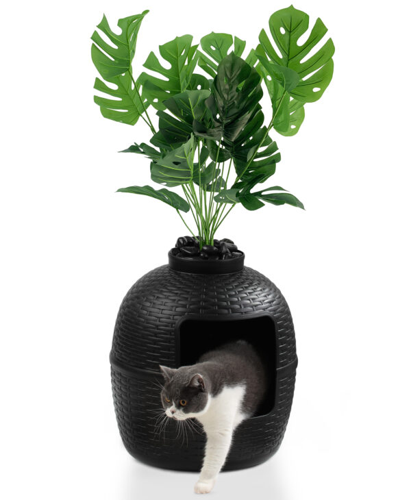 Superjoe Plant Hidden Cat Litter Box Plastic Rattan DIY Home Decor Black 5e2fbbe9 0862 4633 823d 487bc5066d1f.73c568c56fedccd22221d979a5d8c459