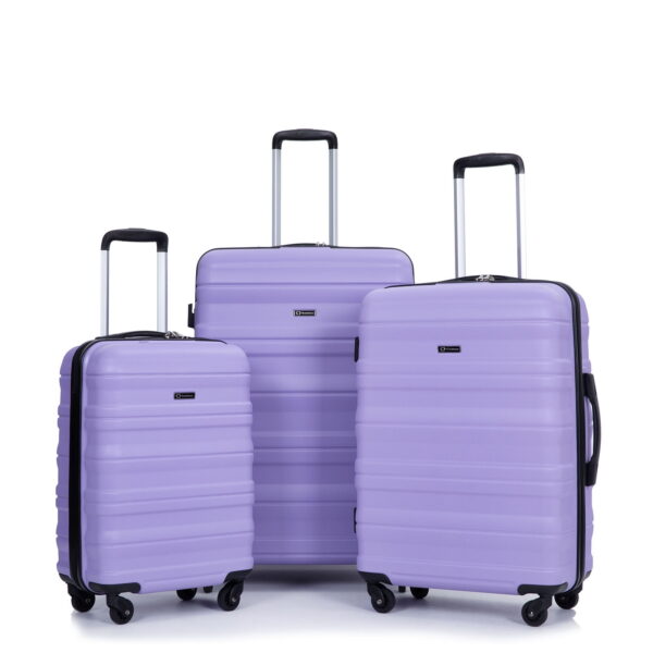 Tripcomp Hardside Luggage Set 3 Piece Set 21 25 29 Lightweight Suitcase 4 Wheeled Suitcase Set Purple 04b203f9 4e45 4d88 841d 7807ec4b3ac7.85aa89861ca5ac4d1c8a7e08c365d34c