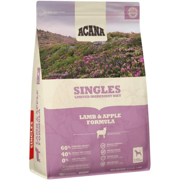 ACANA Singles Formula Lamb Apple 100 Limited Ingredient Dry Dog Food 4 5 lb Bag Fast Delivery by Just Jaks Pet Market 6c9de310 18e3 4c59 b789 7dbf73f4643b.55995e7fa1f1e6463f482a00fda277fe