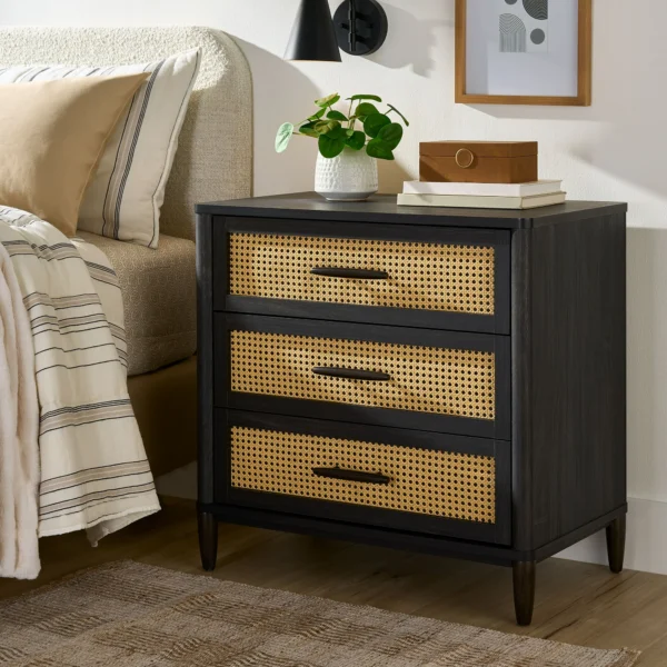 Better Homes Gardens Springwood Caning 3 Drawer Chest with USB Charcoal finish 30a8354e 44a0 4d23 b54c d6986d232dad.f8451a8ae992acbc765e3a2370be1bec