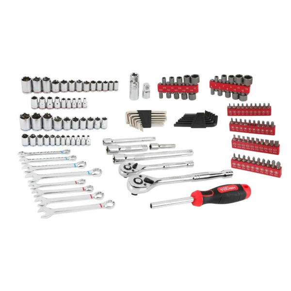 Hyper Tough 144 Piece 1 4 3 8 and 1 2 inch Drive Mechanics Tool Set Chrome Finish 060388f8 e6b6 4d49 86fe e32196a17900.58f044d0e36f0fafb278f6441793cd9d