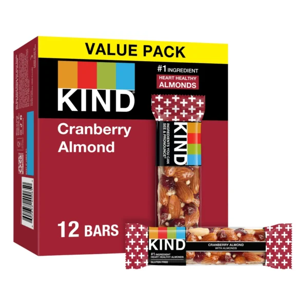 KIND Gluten Free Cranberry Almond Snack Bars 1 4