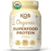 KOS Organic Plant Based Protein Powder Vanilla 20g Protein 2 4lb