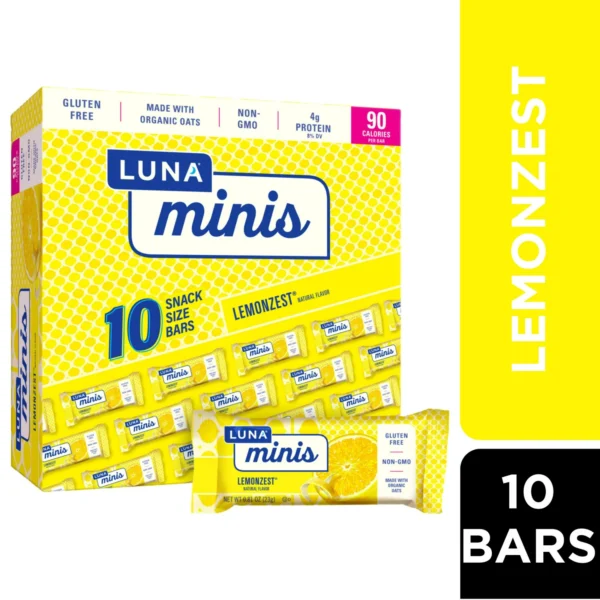 LUNA Minis LemonZest Flavor Snack Size Bars