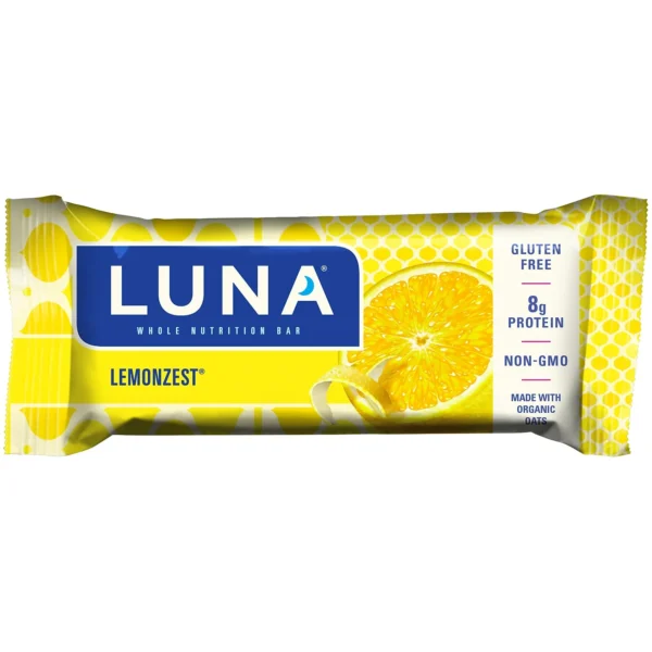 Luna Bar Lemonzest Flavor Gluten Free Whole Nutrition Snack