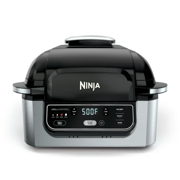 Ninja Foodi 4 in 1 Indoor Grill with 4 qt Air Fryer Roast Bake and Cyclonic Grilling Technology Black Stainless AG300 70ae3ab3 a92a 4f49 a65e 4a40987b4937.f73ed1e719af0ae633f5e07b6ffdcb37