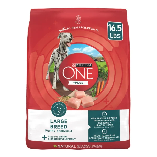 Purina One Plus Puppy Dry Dog Food for Large Dogs High Protein Growth Support Real Chicken 16 5 lb Bag f3ac9802 441d 4fcd 95db c077f29301f8.217f04ec152886fc30c7a0c19234b75a