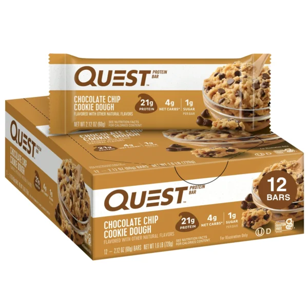 Quest Protein Bar Chocolate Chip Cookie Dough 21g