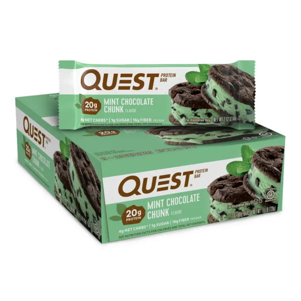 Quest Protein Bar Mint Chocolate Chunk 20g Protein 12 Ct b34d7b79 ded9 4ad7 9c94 c3165d77eaee.ed6287b234e8bf07897282304c54bd33