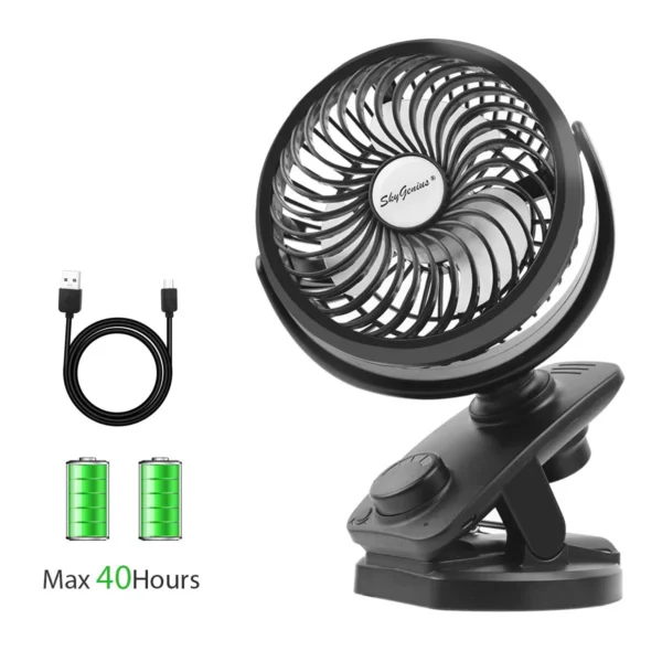 SkyGenius Portable Mini Fan Battery Operated Clip on Desk Fan USB Rechargeable 3450215c 90c4 4564 907d ee6b4560f2fe.95cd6d858c6dd89d128ae924b2f8c29d