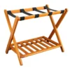 Luggage Rack with Shelf Honey Oak